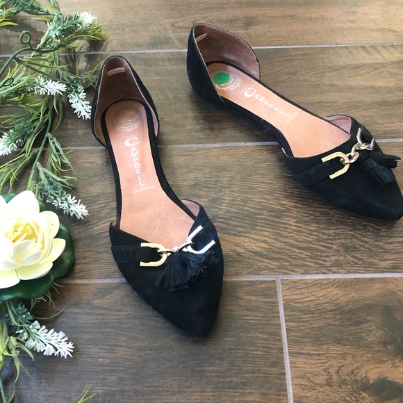 Jeffrey Campbell Lovin suede black tassel Flats size 9 - Picture 2 of 4